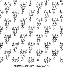 Vector set of doodle on music theme