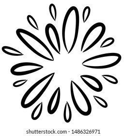 vector set of doodle starburst, sunburst, firework, explosion. for concept design. vector illustration