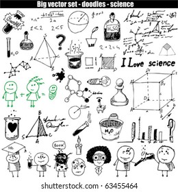 vector set - doodles - science