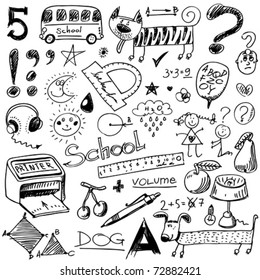 vector set - doodles - science