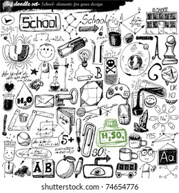 vector set - doodles - science