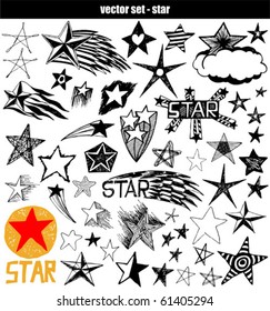 vector set - doodles - star