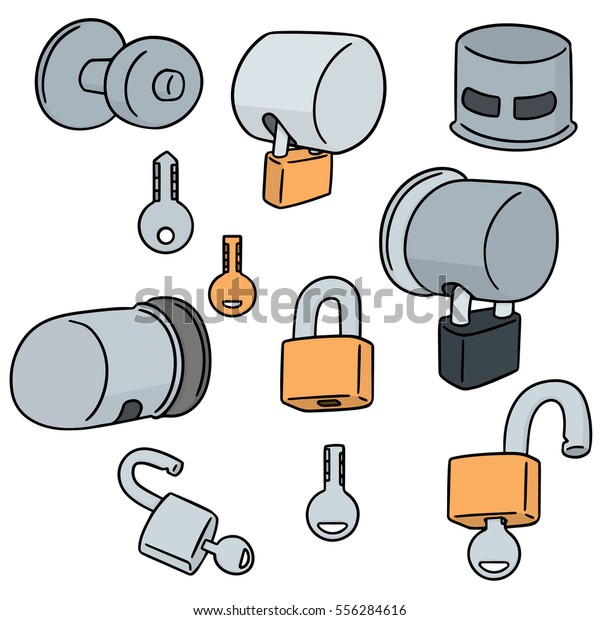 Vector Set Door Knob Lock Cover Stock Vector Royalty Free 556284616
