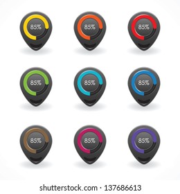 Vector set of downloads  icon