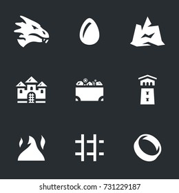 Vector Set of Dragon story Icons.