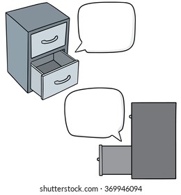 vector set of drawer