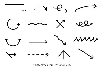 Vector set of drawn arrows
Various arrows on white background in eps