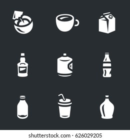 Vector Set of Drinks Icons.