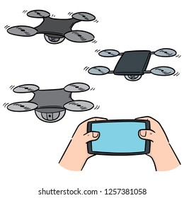 vector set of drone