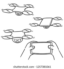 vector set of drone