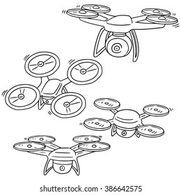 vector set of drone