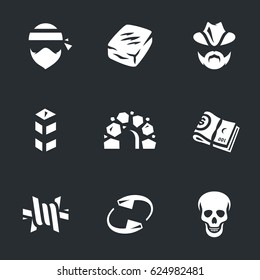 Vector Set Of Drug Cartel Icons.