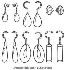 vector set of earrings