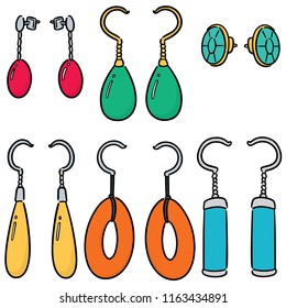 vector set of earrings