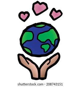 vector set of earth 