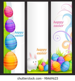 vector set of easter banner