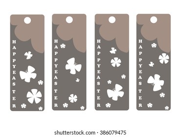 vector set of Easter bookmark. 