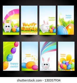 vector set of easter cards