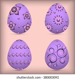 vector set of Easter eggs