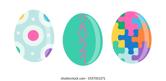 Vector Set of Easter eggs colorful images. Illustration isolated, easy to edit and ready to use icons.
A collection for Happy Easter prints and posters with various drawings, paintings, pics 