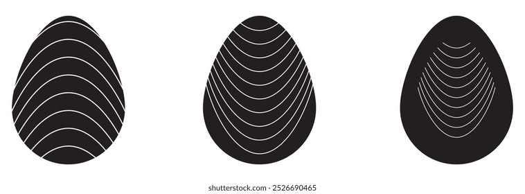 Vector set of Easter eggs. design eps 10