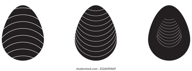 Vector set of Easter eggs. design eps 10