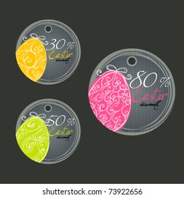 vector set of Easter price tags