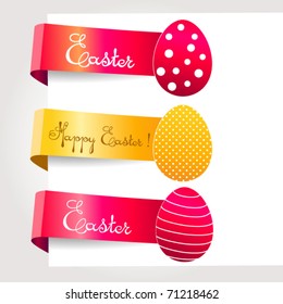 Vector set of easter  tags