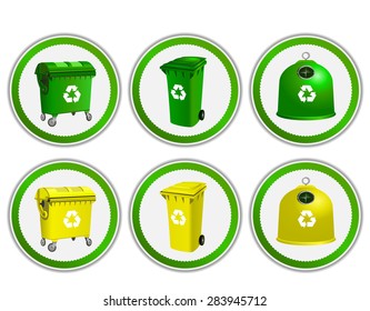 Vector set of ecology, environmental stickers