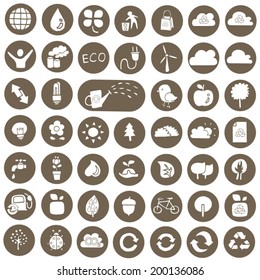 vector set of ecology and recycle icon