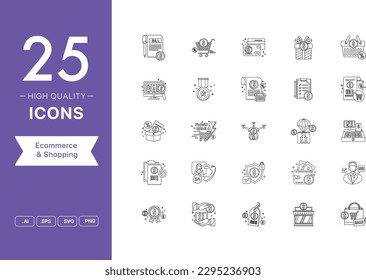 Vector set of Ecommerce icons