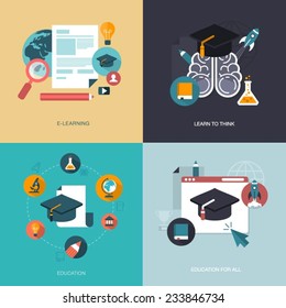 vector set of education banners