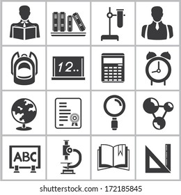 vector set of education icons