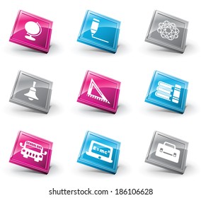 Vector set of education and school icons.