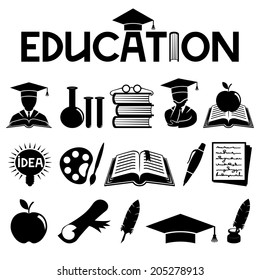 Vector set. Education signs.