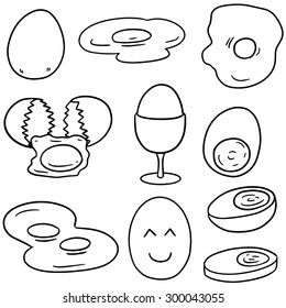 vector set of egg