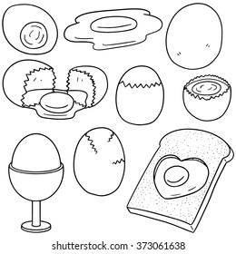 vector set of egg