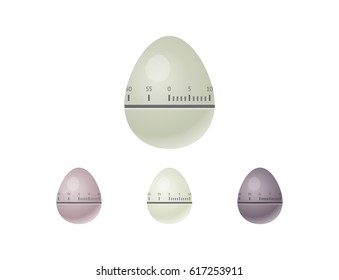 Vector set of egg timers isolated