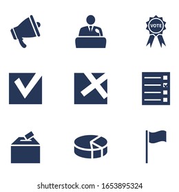 Vector Set of Elections Icons. Politics Vote Pictograms.