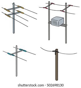 vector set of electric pole