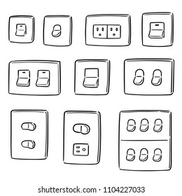 vector set of electric switch