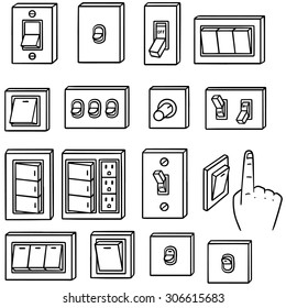 Vector Set Of Electric Switch