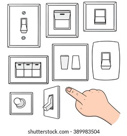 Vector Set Of Electric Switch