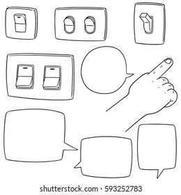 vector set of electric switch