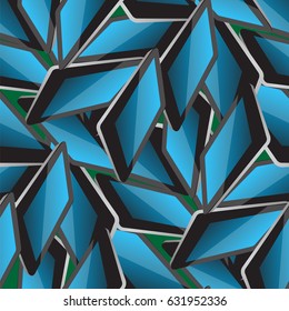 Vector Set of Electronic Tablet on Green Background. Seamless Pattern
