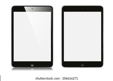 vector set of electronic tablets