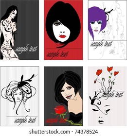 vector set of elegant business cards