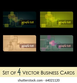 vector set of elegant fresh business cards