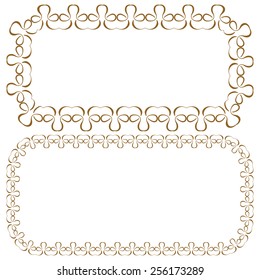 Vector set of elegant rectangular beautiful frames