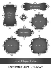 Vector set of elegant vintage labels